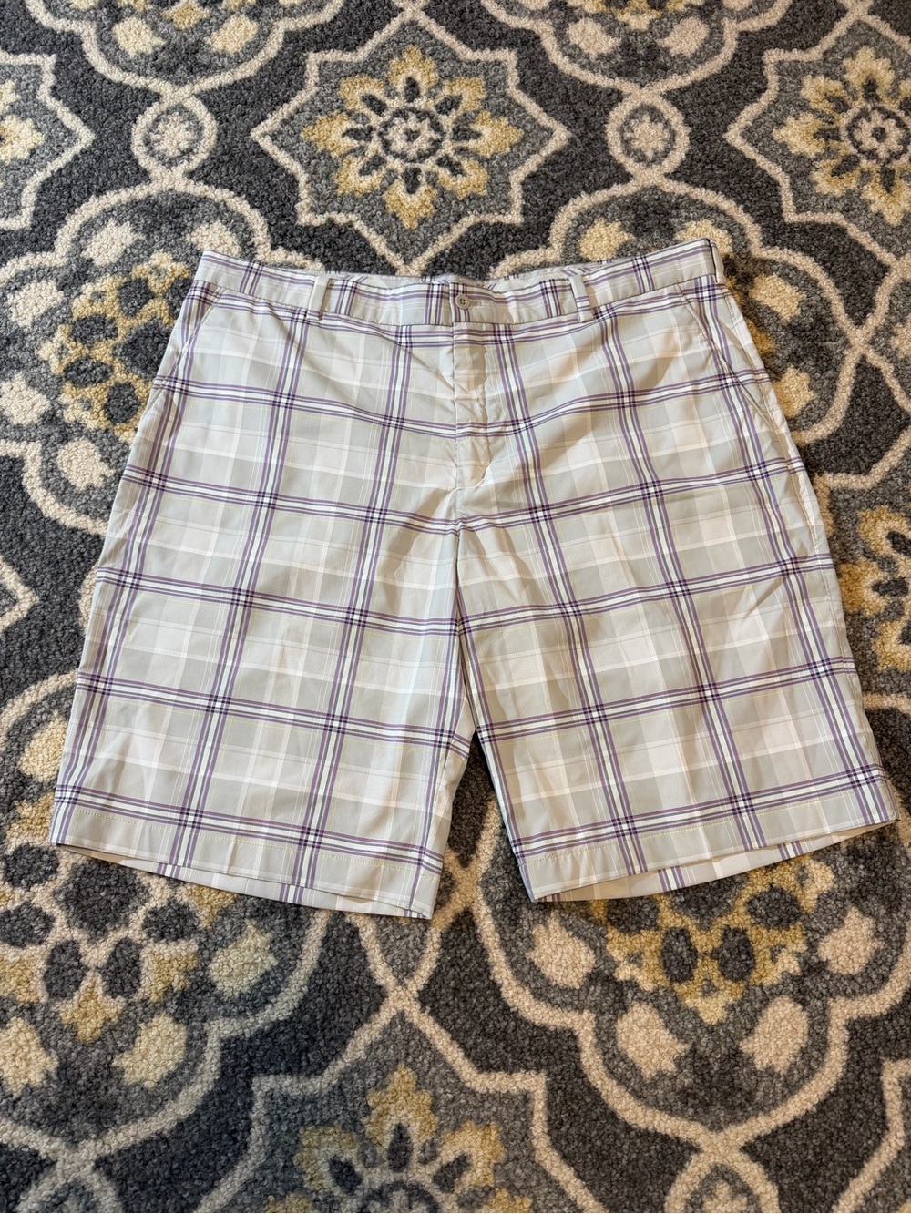 NIKE Golf Dri-Fit Men's Plaid Athletic Shorts | Size 42